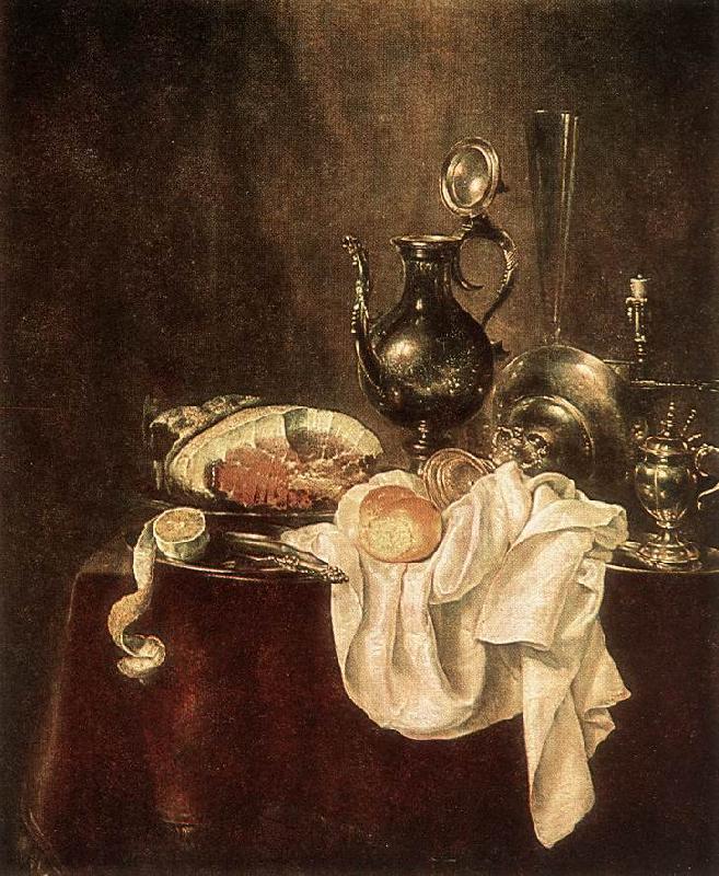 HEDA, Willem Claesz. Ham and Silverware wsfg oil painting picture